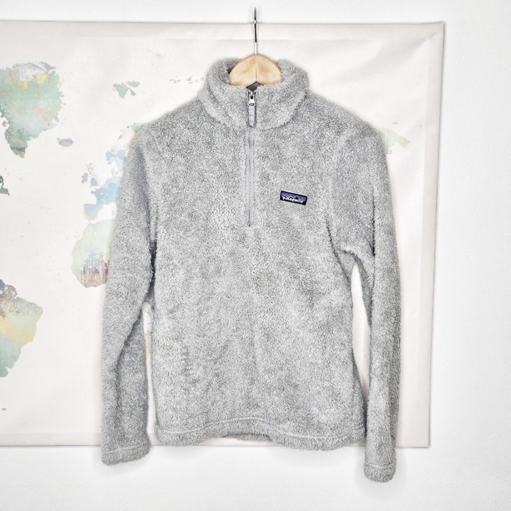 Patagonia Jacket Los Gatos Fleece Smolder Gray Quarter Zip Sweater Size Small